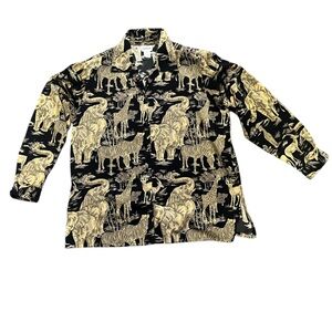 Bob Worth Safari Print Button up